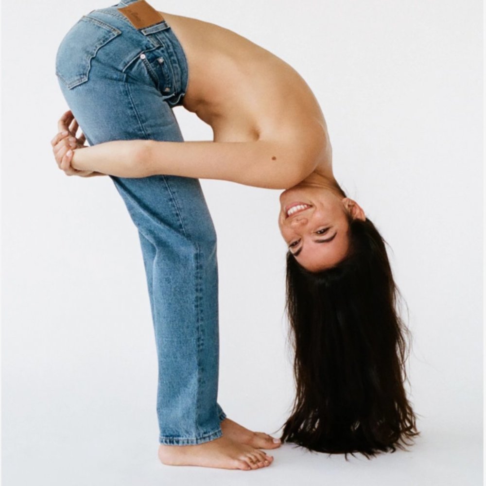 JEU ILLIMITÉ Classic High Waisted Denim Jeans